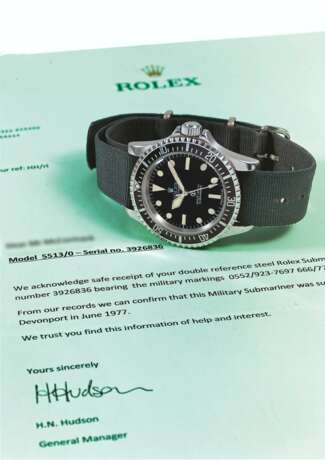 Rolex. ROLEX, STEEL SUBMARINER "MILSUB", REF. 5513/17- MADE FOR THE BRISTISH ROYAL NAVY - фото 3