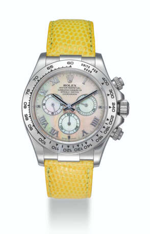 Rolex. ROLEX, WHITE GOLD DAYTONA BEACH WITH YELLOW MOTHER-OF-PEARL DIAL - photo 1