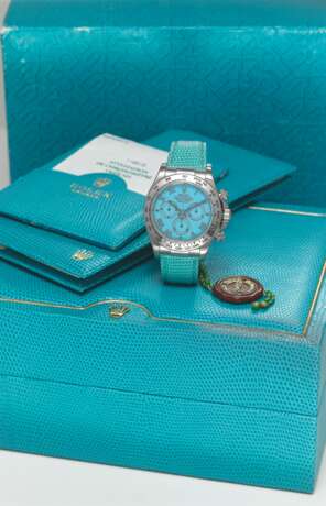 Rolex. ROLEX, WHITE GOLD DAYTONA BEACH WITH TURQUOISE CHRYSOPHRASE DIAL, REF. 116519 - фото 2
