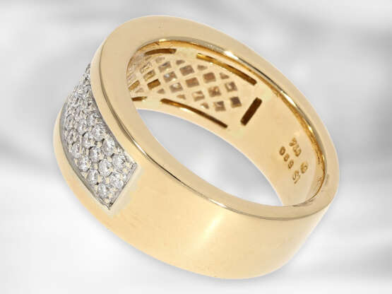 Ring: attraktiver moderner Gelbgoldring mit Brillanten, ca. 0,59ct, 18K Gold - photo 2