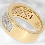 Ring: attraktiver moderner Gelbgoldring mit Brillanten, ca. 0,59ct, 18K Gold - Foto 2