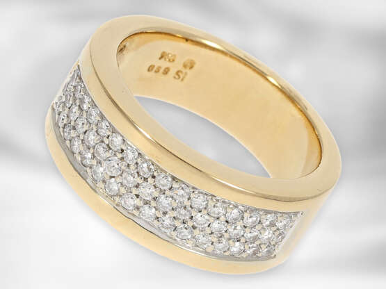 Ring: attraktiver moderner Gelbgoldring mit Brillanten, ca. 0,59ct, 18K Gold - Foto 3