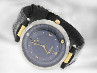 Armbanduhr: ausgefallene und seltene Herren-Designeruhr, Bunz "Moontime" Ref.27014332, Stahl/Gold