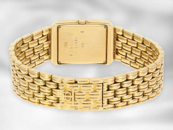 Armbanduhr: elegante, goldene vintage Baume & Mercier Damenuhr mit Diamant-Lünette, 18K Gold, mit Original-Box - Foto 3