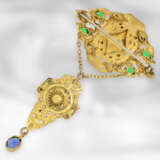 Brosche/Nadel: interessante sehr dekorative antike Brosche mit Kamee, Perlmutt, Farbsteinen und kleinen Perlen, 19. Jahrhundert. - фото 4