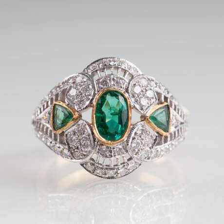  Smaragd-Brillant-Ring - фото 1