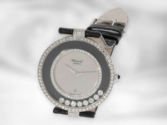 Armbanduhr: luxuriöse, große Damenuhr Chopard Happy Diamonds "Big size", in 18K Weißgold, Ref. H2563, 80er-Jahre - photo 2