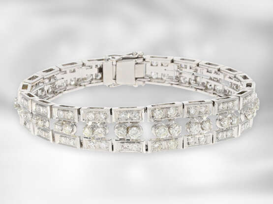 Armband: interessantes vintage Diamantarmband, insgesamt ca. 3,75ct, 18K Weißgold - photo 1