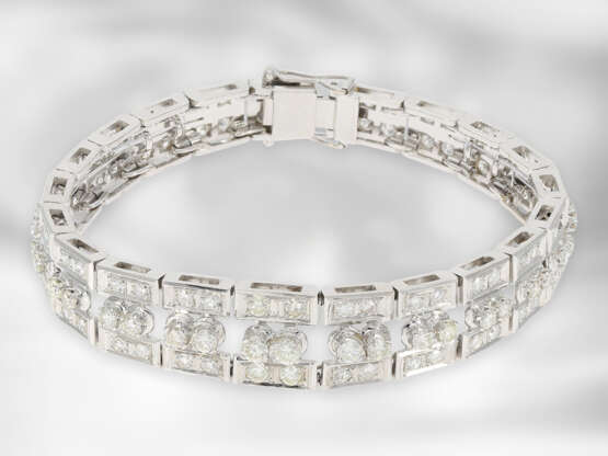 Armband: interessantes vintage Diamantarmband, insgesamt ca. 3,75ct, 18K Weißgold - photo 2