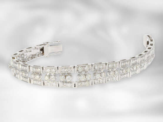 Armband: interessantes vintage Diamantarmband, insgesamt ca. 3,75ct, 18K Weißgold - photo 3