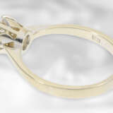 Ring: schöner vintage Solitär/Brillantring, ca. 1,09ct, 18K Weißgold - фото 2