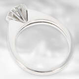 Ring: sehr hochwertiger vintage Solitär-/Brillantring von 1,12ct, 18K Weißgold - photo 2