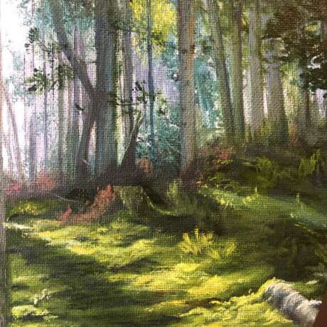 Peinture «Fenêtre sur la forêt», Toile sur le sous-châssis, Peinture à l'huile, Romantisme, Peinture de paysage, 2020 - photo 3