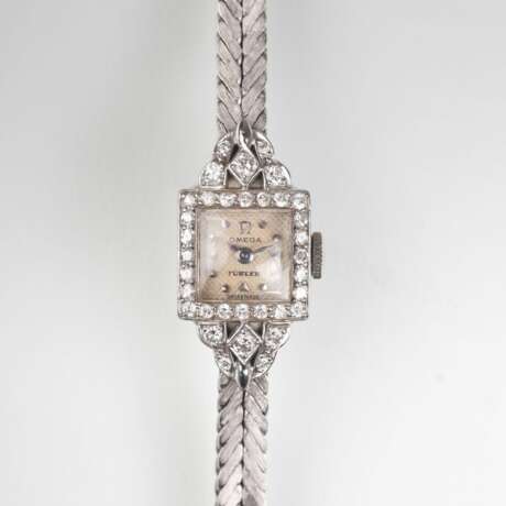 Omega gegründet 1848 in La Chaux-de-Fonds. Vintage Damen-Armbanduhr mit Brillant-Besatz von Türler - фото 1