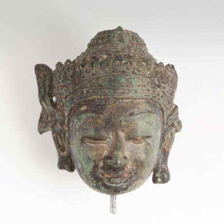  Bronze-Kopf eines Buddha im Ratanakosin-Stil - photo 1