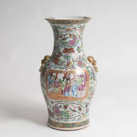  'Famille rose'-Vase im Kanton-Stil - фото 1