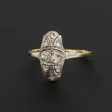 Art-déco-Ring mit Altschliff-Diamanten und Diamatrosen - photo 1