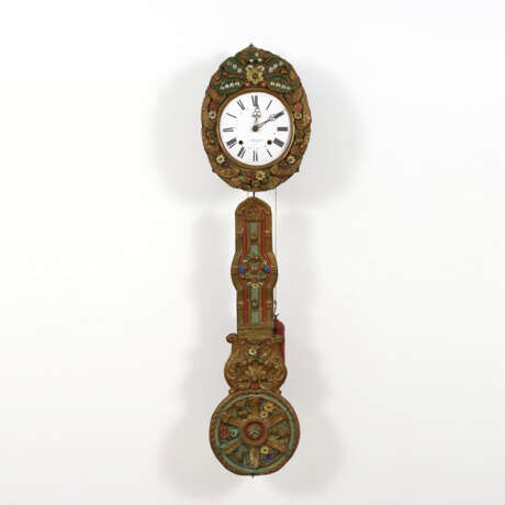 Comtoise-Uhr mit großem Zierpendel - Foto 1