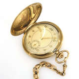 Vergoldete Art-déco-Sprungdeckeluhr mit Uhrenkette - photo 1