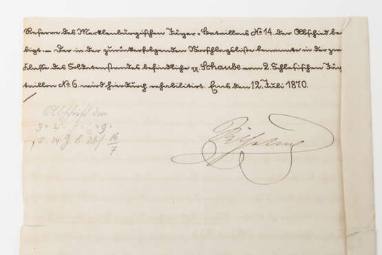 Dokumente preussischer Könige - Unterlagen mit zum Teil Original-Autographen, - photo 6