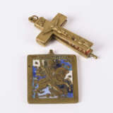 Reliquienkreuz und kleine Ikone aus Bronze - фото 2