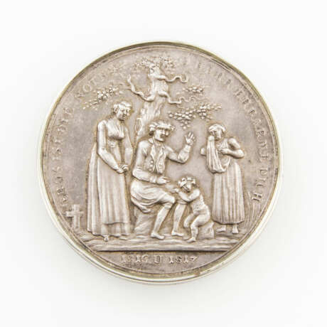 Nürnberg - Steckmedaille 1817 in Silber, von Stettner, auf die überstandene Hungersnot 1816 /1817, - фото 1
