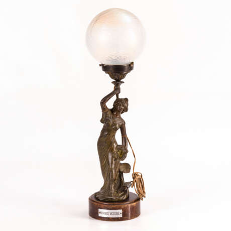 Jugendstil-Lampe mit Frauenfigur - фото 1