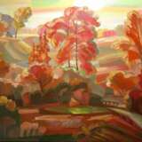Зорька ясная Leinwand auf dem Hilfsrahmen Ölfarbe Expressionismus Landschaftsmalerei 2013 - Foto 1