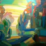 Я очарован я волнуюсь Leinwand auf dem Hilfsrahmen Ölfarbe Impressionismus Landschaftsmalerei 2011 - Foto 1