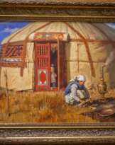 Картина "У юрты" Коминарец О.И Картина "У юрты" Коминарец О.И