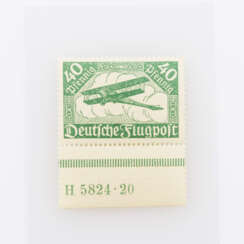 Deutsches Reich - Flugpostmarken 1919, 40 Pf dunkelgrün,
