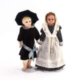 Puppenpaar mit wachsierten Köpfen - Foto 1