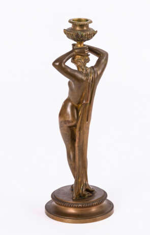 Bronzeleuchter mit Frauenakt - Foto 3
