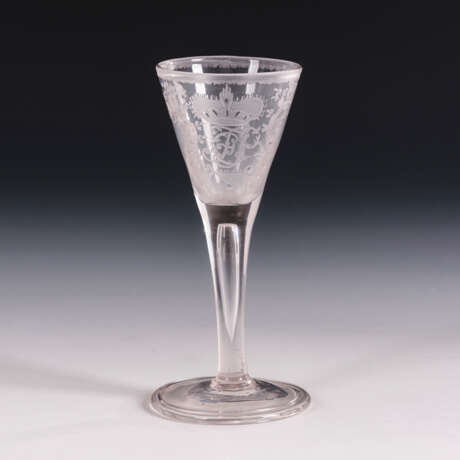 Barockes Kelchglas mit Monogramm - Foto 1