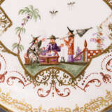 Barocke Untertasse mit Chinoiseriemalerei - Foto 2
