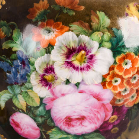 2 Amphorenvasen mit Blumenmalerei - photo 4