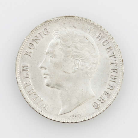 Württemberg - 1 Gulden 1850, Wilhelm I., AKS 85, - фото 1