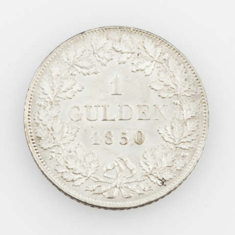 Württemberg - 1 Gulden 1850, Wilhelm I., AKS 85, - фото 2
