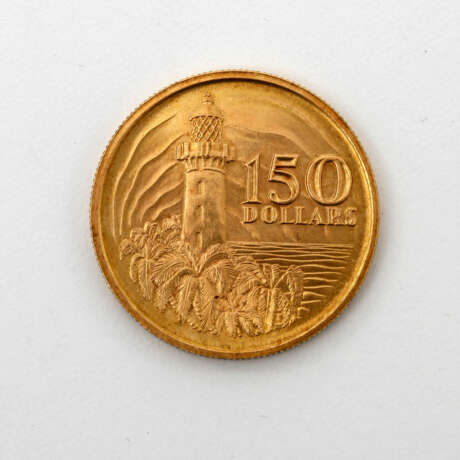Singapur /Gold - 150 Dollars 1969, 150. Geburtstag der Gründung Malaysias, vz., - photo 1