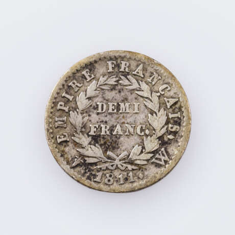 Frankreich, Napoleon - 1 /2 Franc 1811 W (Lille), - Foto 2