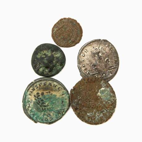Antike -5 Kleinmünzen, - Foto 1