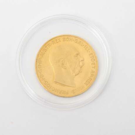 Österreich /GOLD - 100 Kronen 1915 /NP, Franz Joseph I., ss-, etwas Belag, Fingerabdruck, - photo 1