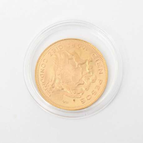 Chile /GOLD - 100 Pesos 1946, ss., kleines Bohrloch, - Foto 2