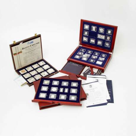 Schönes Konvolut etlicher SILBERmedaillen - dabei zum Beispiel 1 x Set mit 11 Silbermedaillen - Foto 1