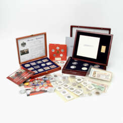 Hübsches Konvolut Münzen und Medaillen, mit GOLD und SILBER - dabei 1 x Set