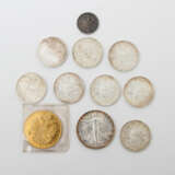 Kleines Konvolut Münzen mit GOLD und SILBER - dabei 1 x Österreich - 4 Dukaten 1915 /NP, Franz Joseph, ss /vz., - photo 1