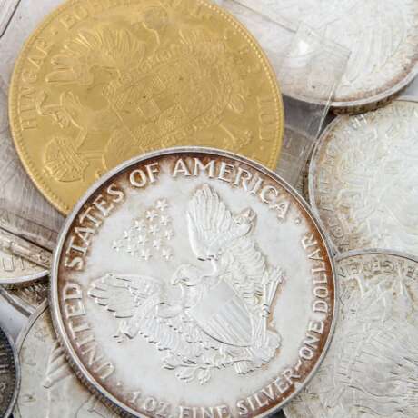 Kleines Konvolut Münzen mit GOLD und SILBER - dabei 1 x Österreich - 4 Dukaten 1915 /NP, Franz Joseph, ss /vz., - Foto 3