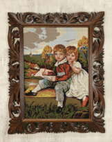 Антикварный гобелен Антикварный гобелен