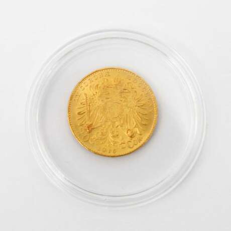 Schönes GOLDkonvolut Österreich - bestehend aus 4 x 20 Kronen 1915 /NP, Franz Joseph, - фото 3