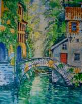 Пейзаж с мостом Пейзаж с мостом